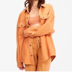 Billabong Any Time Shacket Button-Down Jacket​​ in Toffee